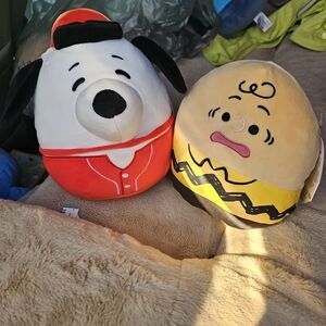 Squishmallows 8" Peanuts Pair Charlie Brown and Snoopy NWT